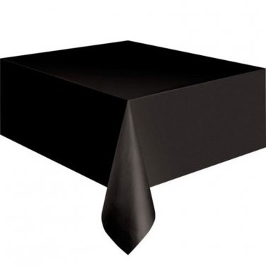 Amscan bb100177 Black Plastic Tablecover, 54-88