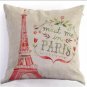 Paris Eiffel Tower Blessed Home MOTHER'S DAY GIFT for Her Mom Decorative Pillow cover case