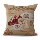 French Cafe Pillow Covers Designs 17 x 17 throw pillow