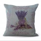 PURPLE Floral Throw Pillow Cover Case 17" x 17"