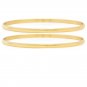 Women's BIG WRIST PLUS SIZE Gold Stacked Stainless Steel 2-Piece Bangles Stackable Bracelets Set