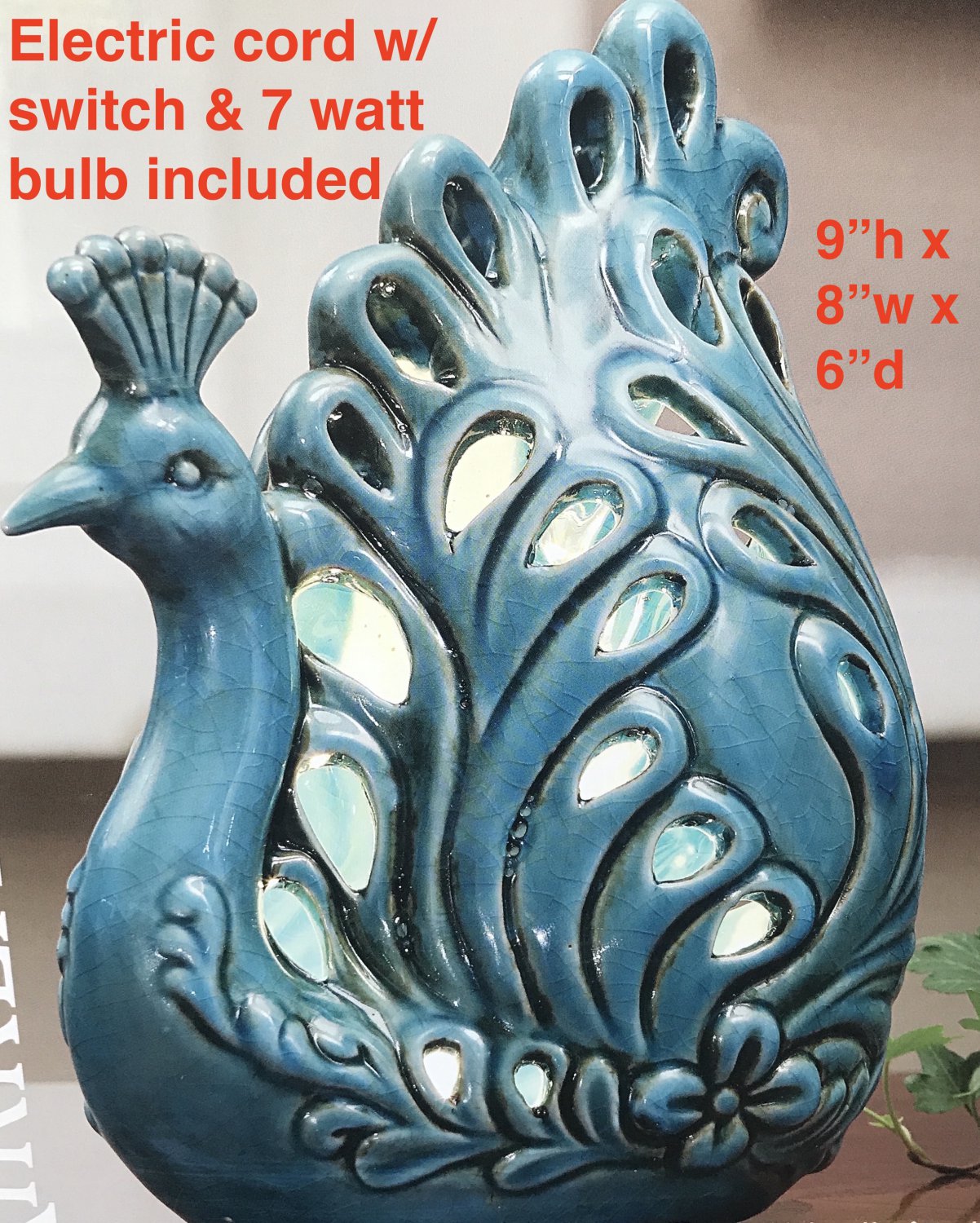 Peacock Lamp Kirklands Cracker Barrel Anthropologie Table Lamp