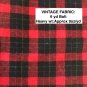 VINTAGE Red Black Plaid 6 YARDS FABRIC Tartan Kilt Skirt Drape Dress Scottish Highlander