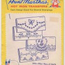 Pillow Slips Aunt Martha's Hot Iron embroidery Transfer pattern tea towels