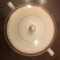 Homer Laughlin Eggshell Nautilus Maroon Gold N1653 Round Covered Vegetable / Casserole Cardinal