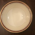 Homer Laughlin Eggshell Nautilus Maroon Gold Round 8 1/2" Vegetable Bowl Cardinal