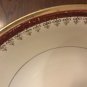 Homer Laughlin Eggshell Nautilus Maroon Gold Round 8 1/2" Vegetable Bowl Cardinal