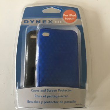 Dynex Transparent Cases iPod Touch 4 Blue Black screen protector DX-GL1202 BIN34