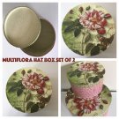 2 Decorative Hat Boxes Botanical Box Michaels Hobby Lobby Walmart Container Store Vintage