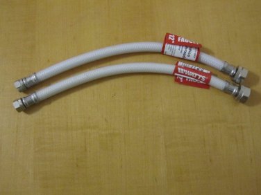 WATTS 2 Water Supply Host Lines Sink Faucet Connectors 3/8" OD x 1/2" FPT x 12" long
