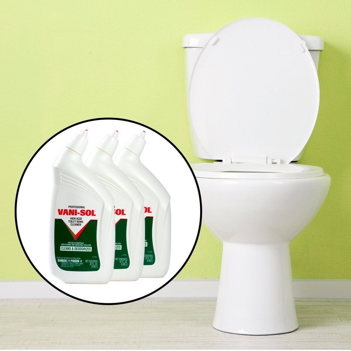 VaniSol Toilet Bowl Cleaner High Acid Stain Remover VaniSol 3 pack