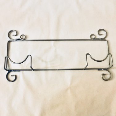 Two Place Silver Metal Horizontal Wall Plate Rack Holder Display Iron China
