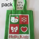 Hello Kitty Christmas Holiday Shopping Bags, 3 count Reusable, Eco-Friendly for gifts treats