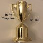Oriental Trading Company Small Mini Jumbo Gold Plastic Trophies 16 Pack Bulk, 5"