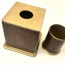 Desk Accessories 2 Pc Set for Men Women OfficE Pencil Pen Holder Organizer Decor Unique Vintage