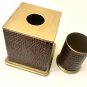 Desk Accessories 2 Pc Set for Men Women OfficE Pencil Pen Holder Organizer Decor Unique Vintage