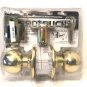 Brass Grade 1 Door Lock Set Entry Door Knob Handle 3 Keys 2 3/8  2 3/4 Backset