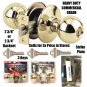 Brass Grade 1 Door Lock Set Entry Door Knob Handle 3 Keys 2 3/8  2 3/4 Backset