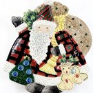 Fitz and Floyd Candy Dish Santa with Toys Rare Discontinued
