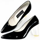 STUART WEITZMAN Women's Black Patent Leather Block Heels Pumps 6.5 Mary Jane
