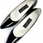 STUART WEITZMAN Women's Black Patent Leather Block Heels Pumps 6.5 Mary Jane