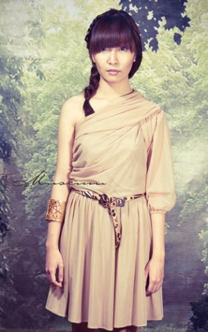 CLARA DETACHABLE ONE SHOULDER DRESS