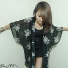 BLACK SHERRY MESH ROBE