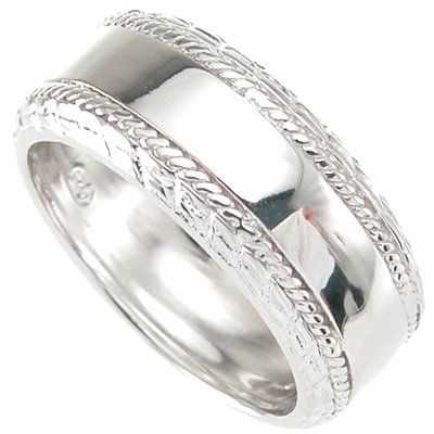 Mens .925 Sterling Silver Wedding Band SZ 8 - 12