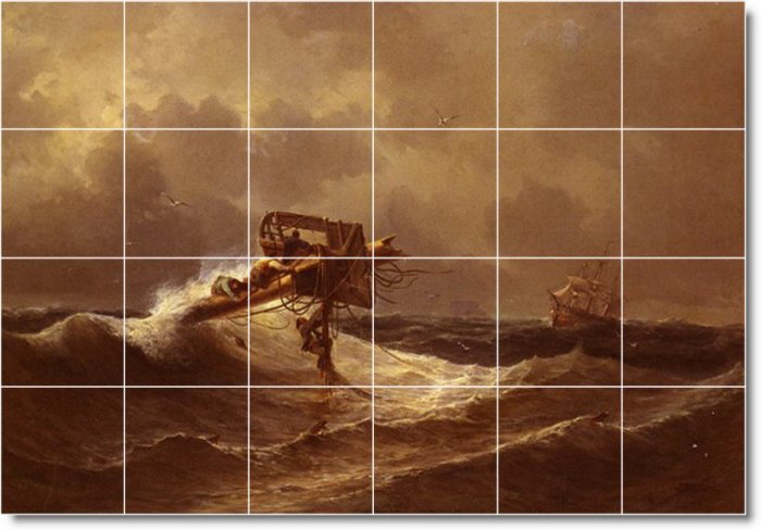 Aivazovsky Waterfront Murals Wall Dining Room Tile Modern Decor