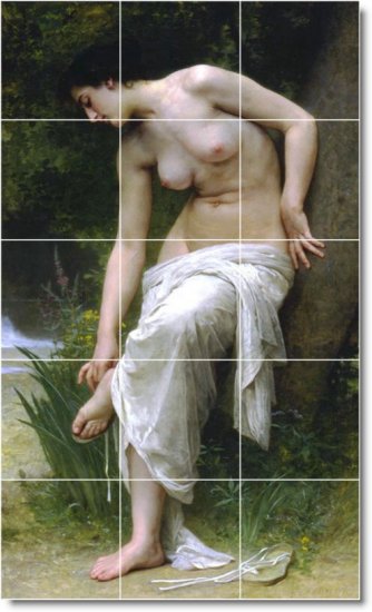 Bouguereau Nudes Wall Murals Tile Bedroom Home Ideas Decorating