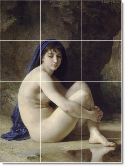 Bouguereau Nudes Murals Tile Bedroom Wall Ideas Home Decorating