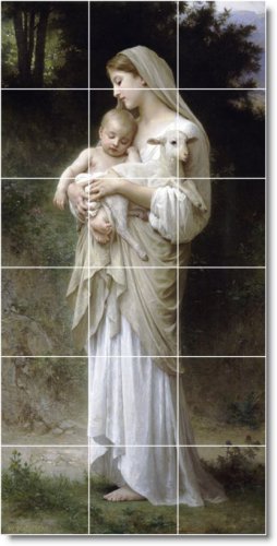 Bouguereau Mother Child Room Murals Dining Wall Home Decor Decor