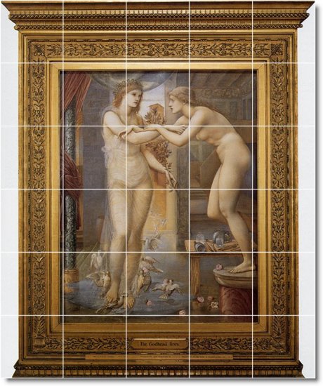 Burne-Jones Mythology Tile Dining Wall Room Mural Construction
