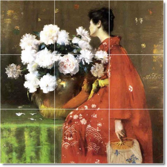 Chase Flowers Wall Living Room Mural Tiles Idea Renovation Home