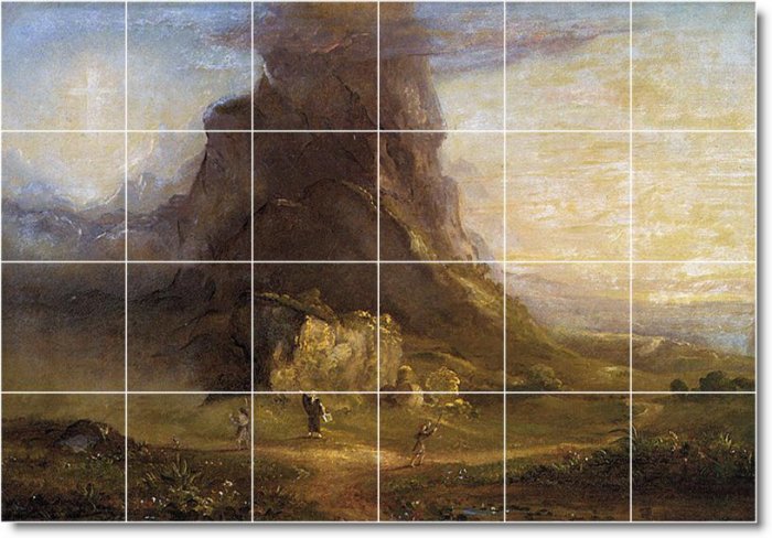 Cole Landscapes Mural Backsplash Tile Idea Interior Decorating