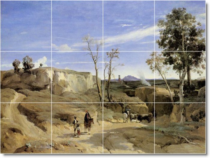 Corot Country Wall Backsplash Wall Murals Remodeling House Idea