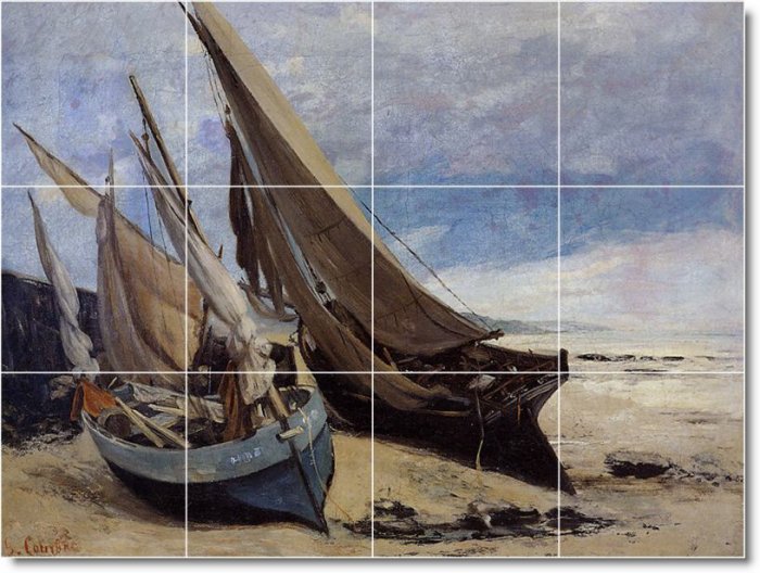 Courbet Ships Bedroom Mural Tiles Contemporary Home Renovations
