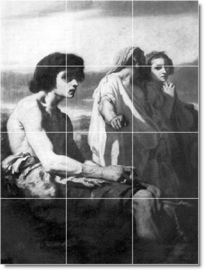 Couture Illustration Tile Floor Bedroom Traditional Remodel Home