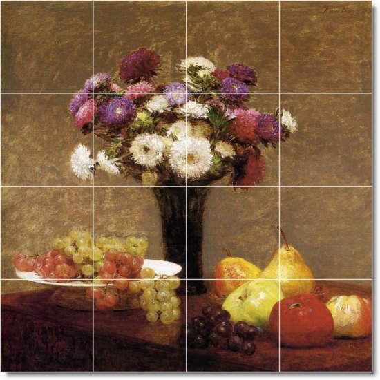 Fantin-Latour Fruit Vegetables Backsplash Tile Mural Floor Modern