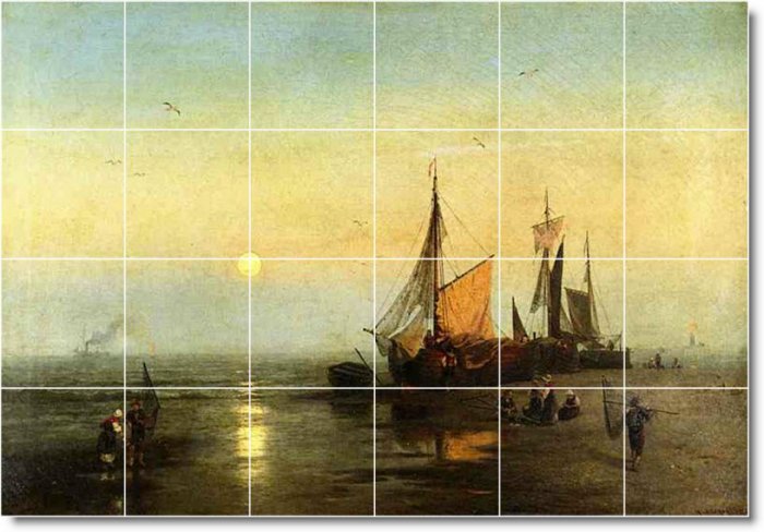 Herzog Ships Living Tile Mural Room Modern Interior Renovations