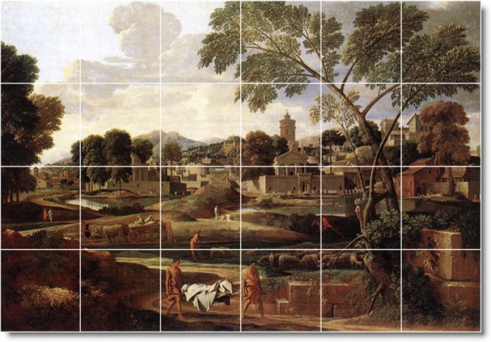Poussin Landscapes Tile Mural Room Ideas Interior Construction