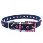 Black/Ruby Red Swarovski Crystal Dog Collar XS-XL Leather
