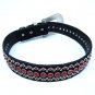 Designer Ruby Red Swarovski Crystal Dog Collar Leather S-XL