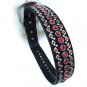 Designer Ruby Red Swarovski Crystal Dog Collar Leather S-XL