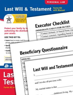 Last Will & Testament  Windows & Mac Software Forms