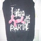 Large Tee Shirt for Dogs Life of the Party  100% Cotton
