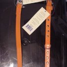 Orange Dog Collar & Matching Leash Small Dog 11" to 14"