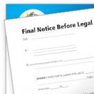 Final Notice Before Legal Action Litigation Customize Forms