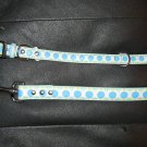 Dog Leash & Matching Collar Large New Blue 19"-22"