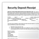 Security Deposit Receipt Real Estate Rental Forms